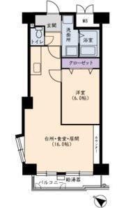 多賀城ロジュマンG棟(1LDK/11階)の間取り写真