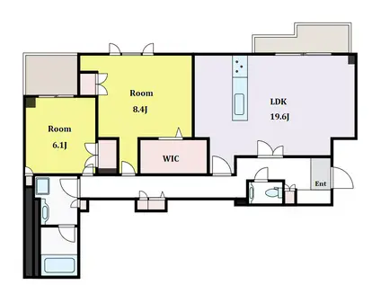 レジデンス青葉台(2LDK/1階)の間取り写真