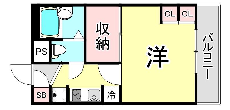 レオパレス エクレール甲子園口(1K/2階)の間取り写真
