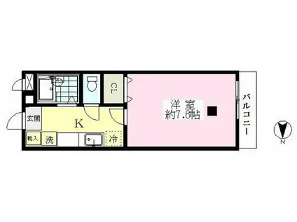メゾンKOBAYASHI(1K/2階)の間取り写真