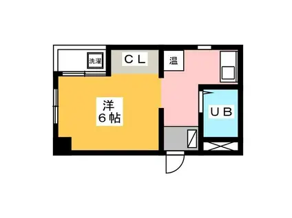 Fアングル361(1K/1階)の間取り写真