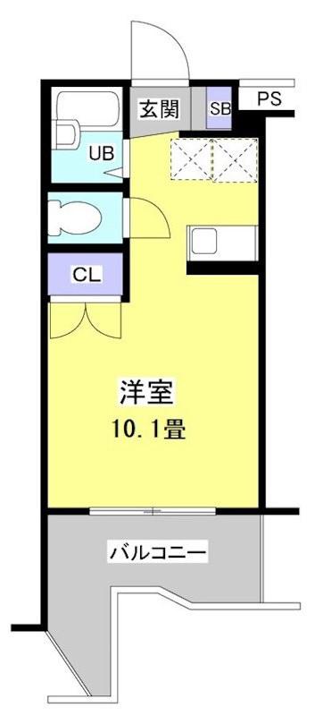 磐田グレイス第5マンション(ワンルーム/1階)の間取り写真