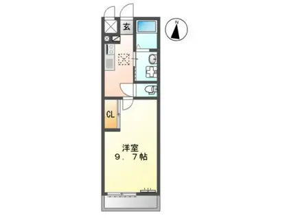 パドマヒルズ3(1K/1階)の間取り写真