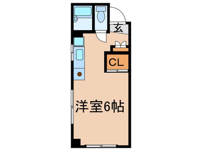 メゾン半谷(ワンルーム/2階)の間取り写真