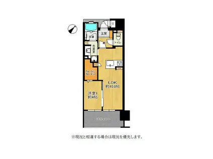 エイルマンション水道町II(1LDK/12階)の間取り写真