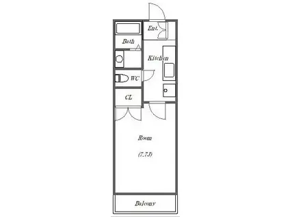 メゾンドMIZUHO(1K/2階)の間取り写真