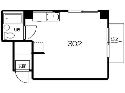 マンションTHE21(ワンルーム/3階)の間取り写真