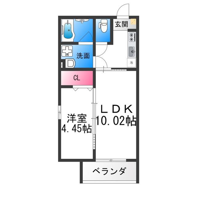 SECONDO CASA TS(1LDK/2階)の間取り写真