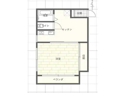 コーポ松田(1K/3階)の間取り写真