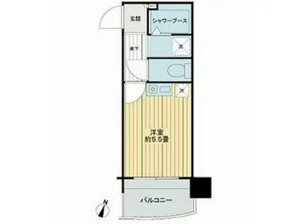 朝日プラザ立町(ワンルーム/3階)の間取り写真