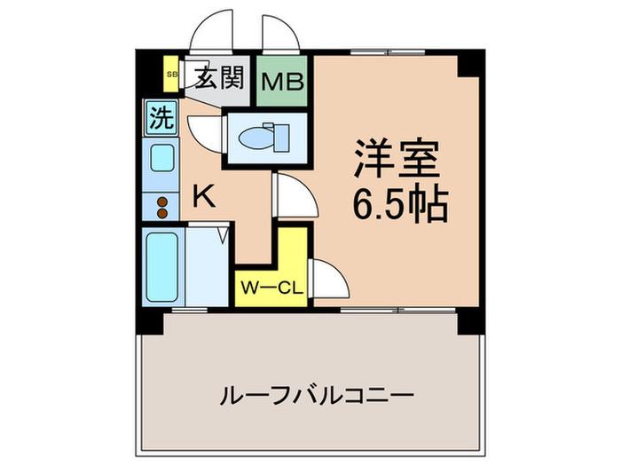 エステムコート三宮イーストIIリベルテ(1K/6階)の間取り写真