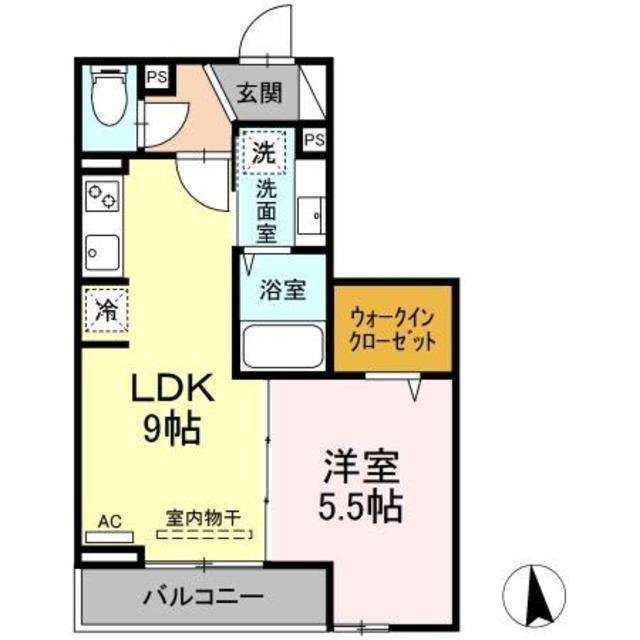 セレスティア東葛西II(1LDK/3階)の間取り写真