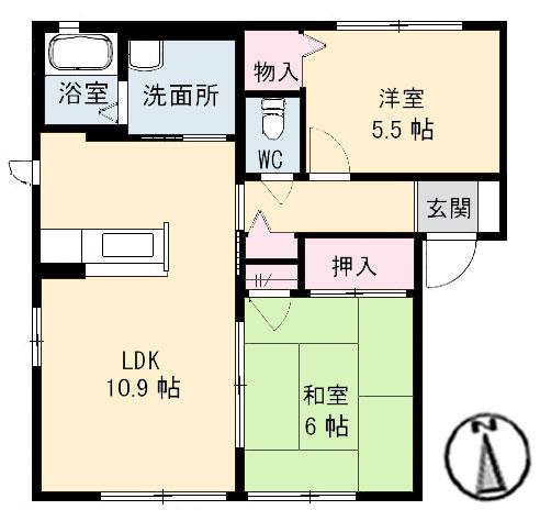 パストラルコート(2LDK/1階)の間取り写真