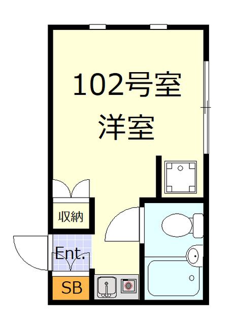 アーバンハイツ(ワンルーム/1階)の間取り写真