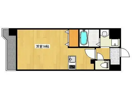 カーネリアン新屋敷(ワンルーム/5階)の間取り写真