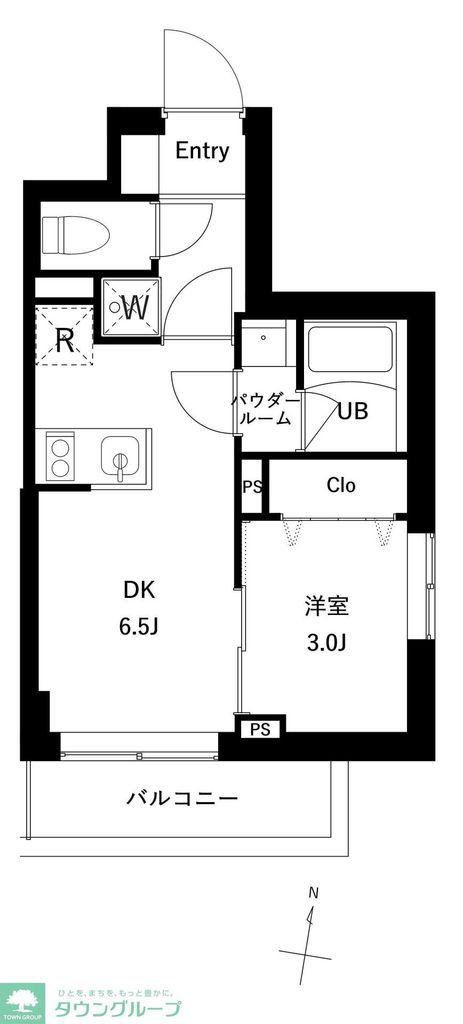 プレセダン千駄木(1DK/3階)の間取り写真