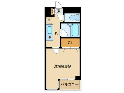 アネックスII(1K/2階)の間取り写真