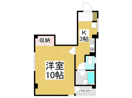 ピロティエクセル(1K/2階)の間取り写真