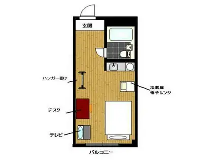 YM高田馬場(ワンルーム/4階)の間取り写真