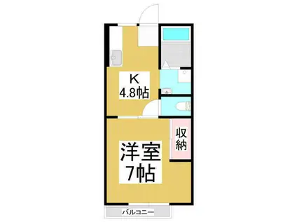 パナハイツ南原(1K/1階)の間取り写真