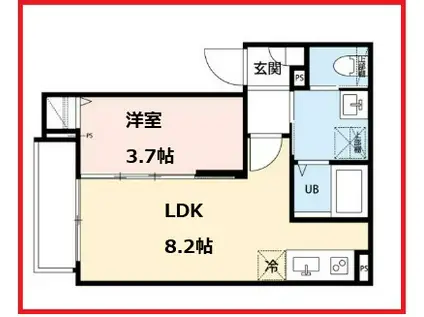 ロボットホーム東尾久(1LDK/2階)の間取り写真