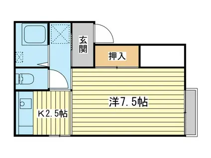 メゾン澤田 C棟(1K/2階)の間取り写真