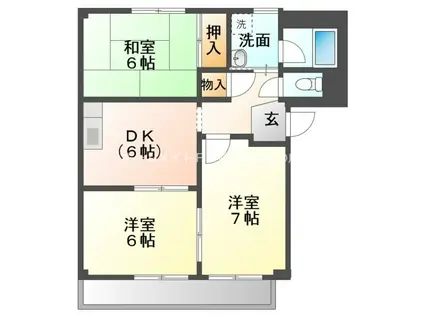 SURPLUS BARCE(3DK/2階)の間取り写真