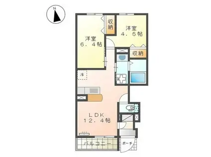 ARK II(2LDK/1階)の間取り写真