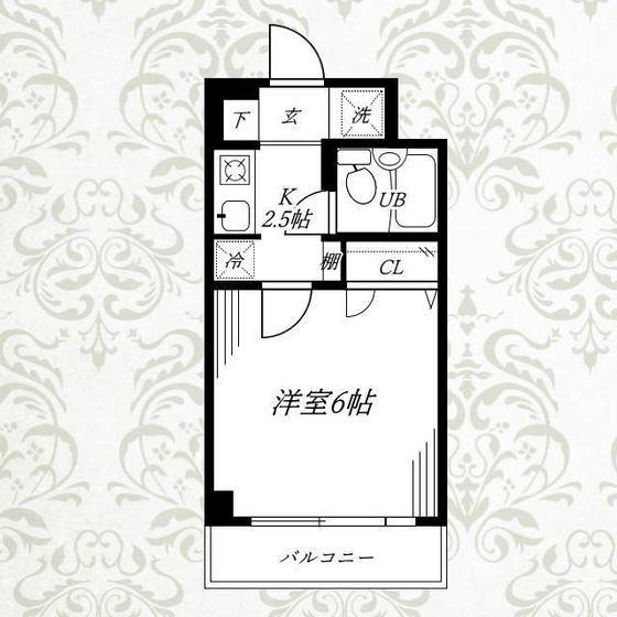 ベルステージI(1K/1階)の間取り写真
