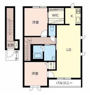 シャーメゾン飯田(2LDK/2階)の間取り写真
