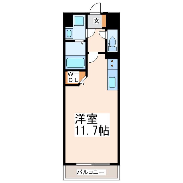 レオ リヤンド(ワンルーム/4階)の間取り写真