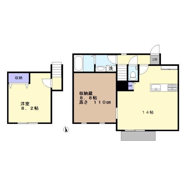 アトリエール大岡山(1SLDK/1階)の間取り写真
