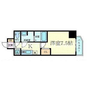 プレサンス梅田東ベータ(1K/9階)の間取り写真