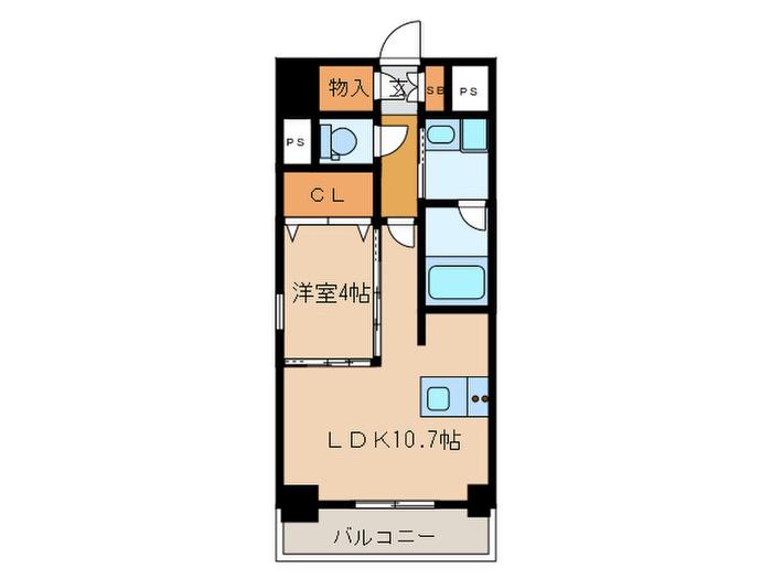 S-FORT熱田六番(1LDK/3階)の間取り写真