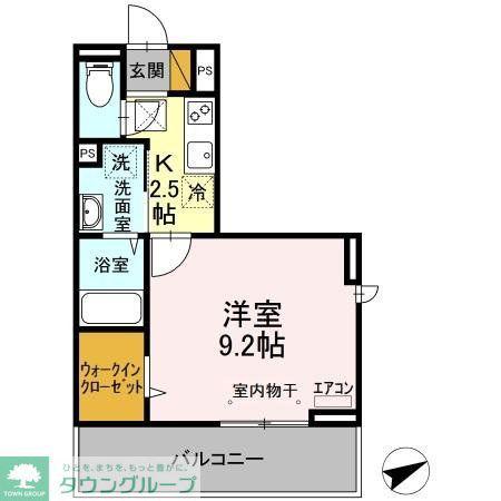 CONFORT U(1K/1階)の間取り写真