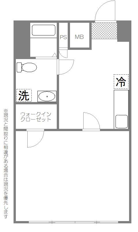 カーサ池尻(1DK/1階)の間取り写真