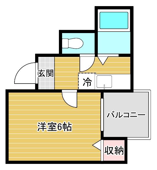 コアロード2000(1K/5階)の間取り写真