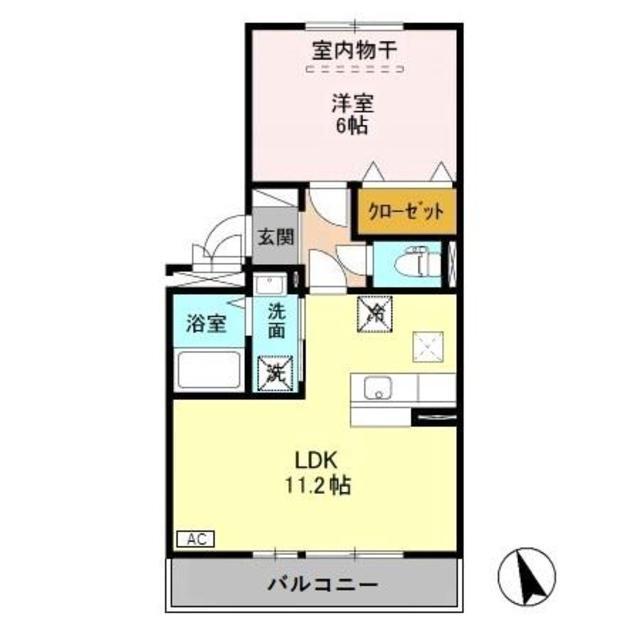 フォルマート(1LDK/1階)の間取り写真