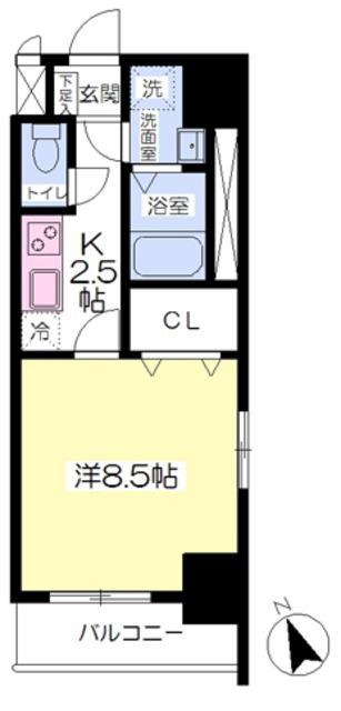 LIBERTE GOTENBA(1K/5階)の間取り写真