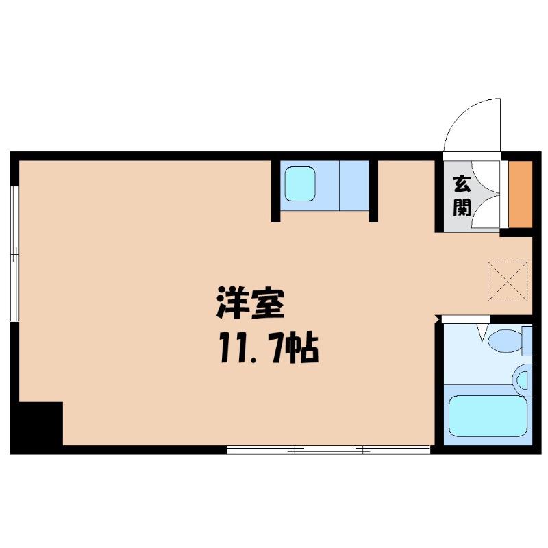 けやきヒルズ本町(ワンルーム/3階)の間取り写真