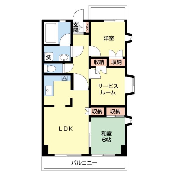 ハイホーム八千代台(2SLDK/3階)の間取り写真
