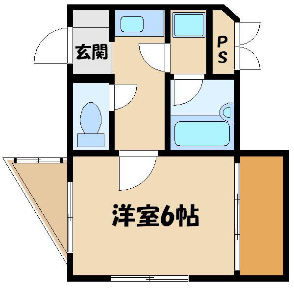 STハイム(1K/2階)の間取り写真