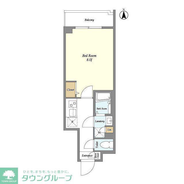 ルネサンスコート大森本町(1K/4階)の間取り写真
