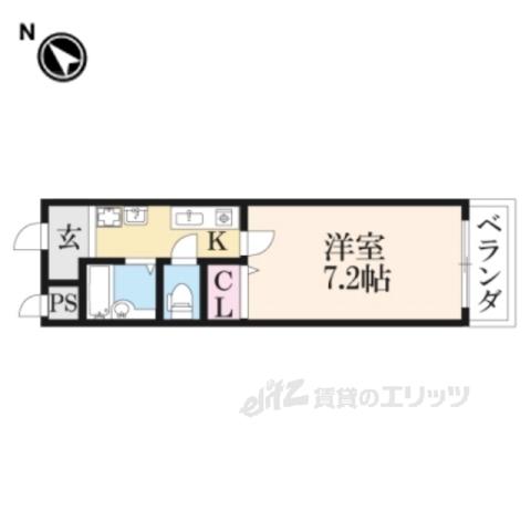 グランドヒル瀬田(1K/3階)の間取り写真