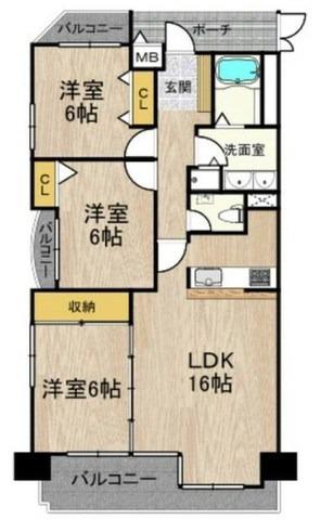 DO 鶴見(3LDK/7階)の間取り写真