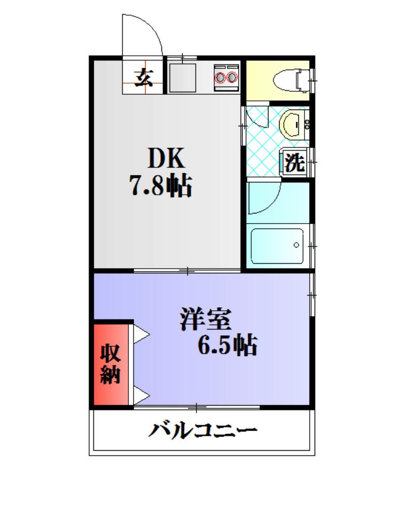 モンケープ(1DK/1階)の間取り写真