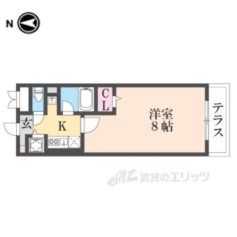 アルカンシェル(1K/2階)の間取り写真