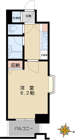 菱和パレス文京白山(1K/4階)の間取り写真