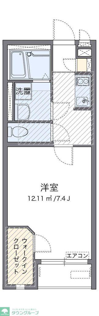 ミランダ洋光台(1K/2階)の間取り写真