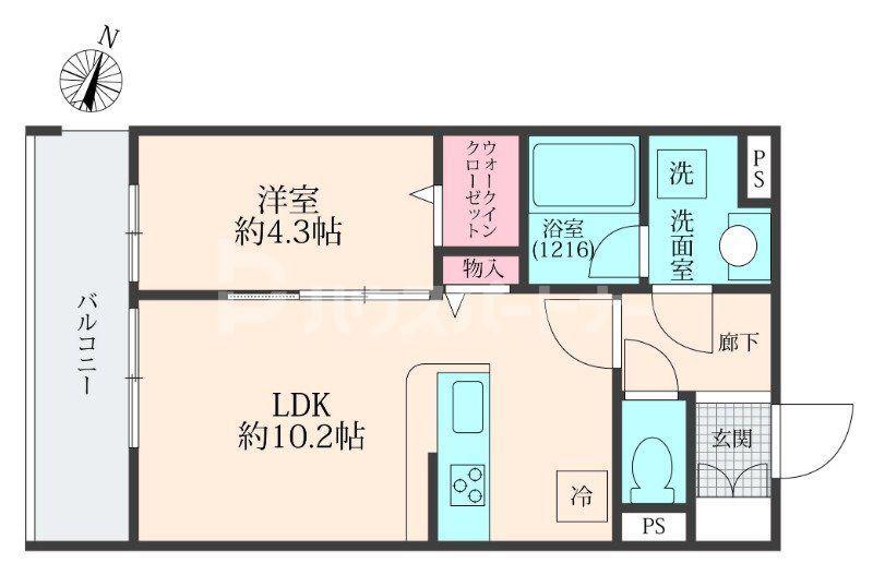 MAISON HOUSEDRESSING(1LDK/5階)の間取り写真